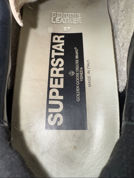 Golden Goose Womens White Leather SuperStar Sneakers - SIZE 37 - Picture 6 of 8